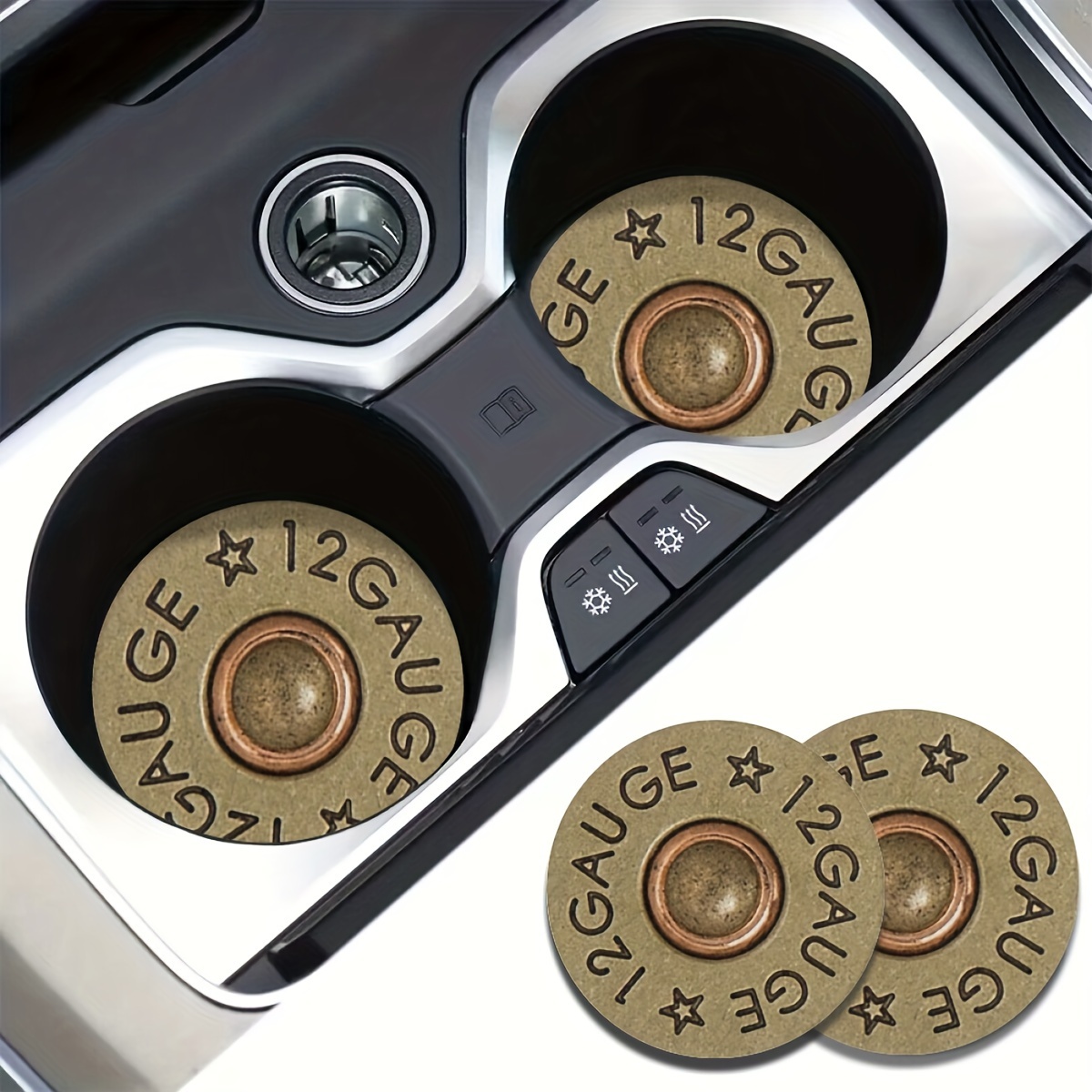 Office Furniture China - 2er-Pack Auto-Untersetzer im Bullet-Design, saugfähige Getränkehalter