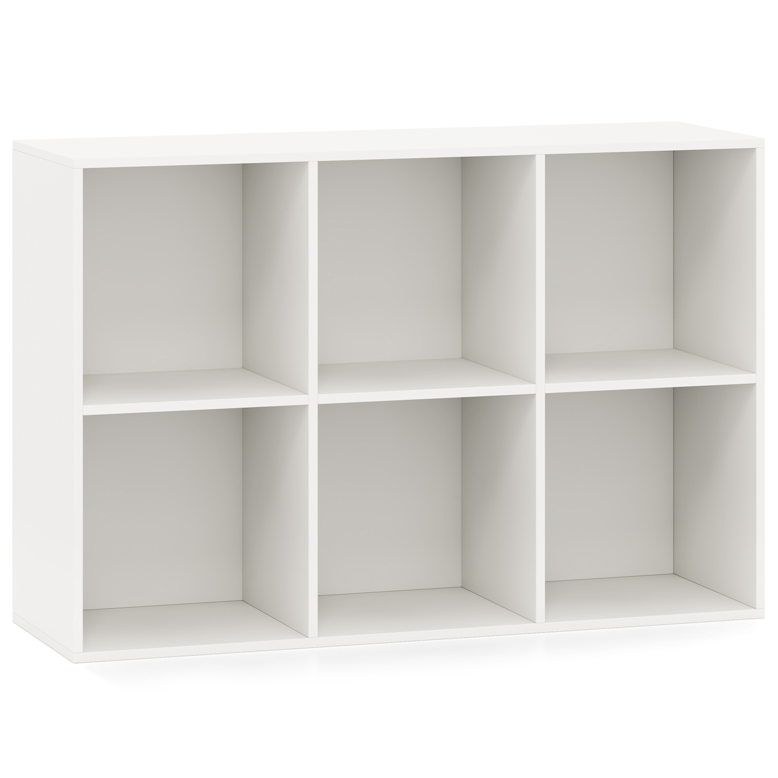 Bookshelf 5 Tier - 6-Würfel-Bücherregal, modernes 3-stufiges Aufbewahrungsorganisator, horizontales vertikales