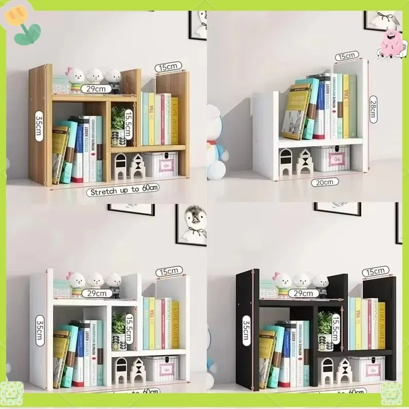 Office Furniture Brand - Teleskopisches Desktop-Bücherregal im Ins-Stil, Aufbewahrungsorganizer für