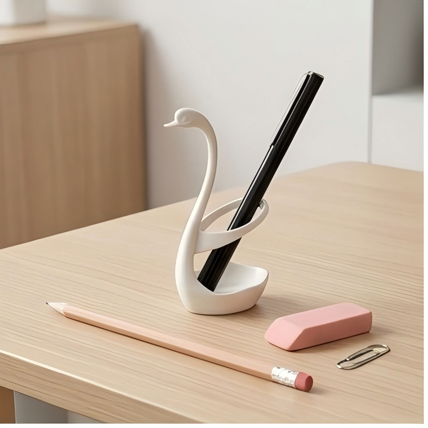 Office Furniture Brand - Schwanen-Stifthalter Schreibtisch-Organizer 3D Elegantes Design für