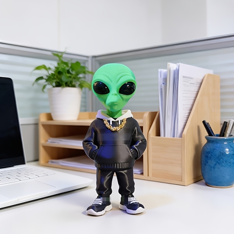 Office Furniture Brand - 1 Stück grüne Alien-Figur mit Taschen-Design,