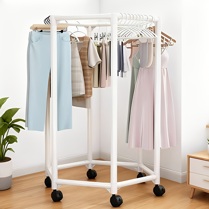 Sechseckiger Drehbarer Boden-K – Coat Rack Standing Bewertung und Preis