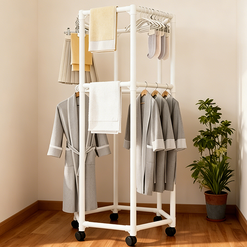 Sechseckiger Drehbarer Boden-K – Coat Rack Standing Bewertung und Preis