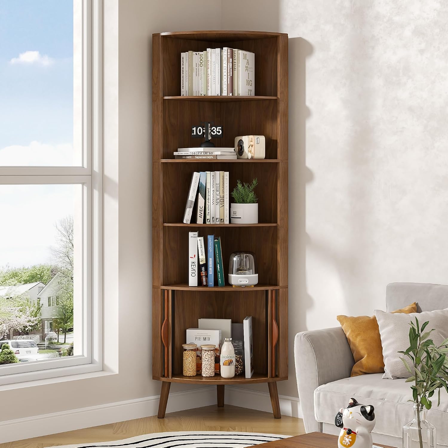 5-stöckiges Eckregal, 169 cm H – Bookshelf 5 Tier Bewertung und Preis