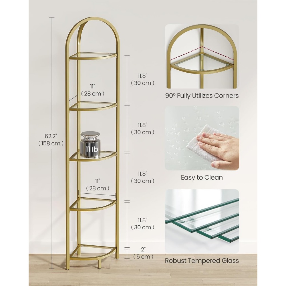 5-stufiger Eckregalständer, Ec – Bookshelf 5 Tier Bewertung und Preis