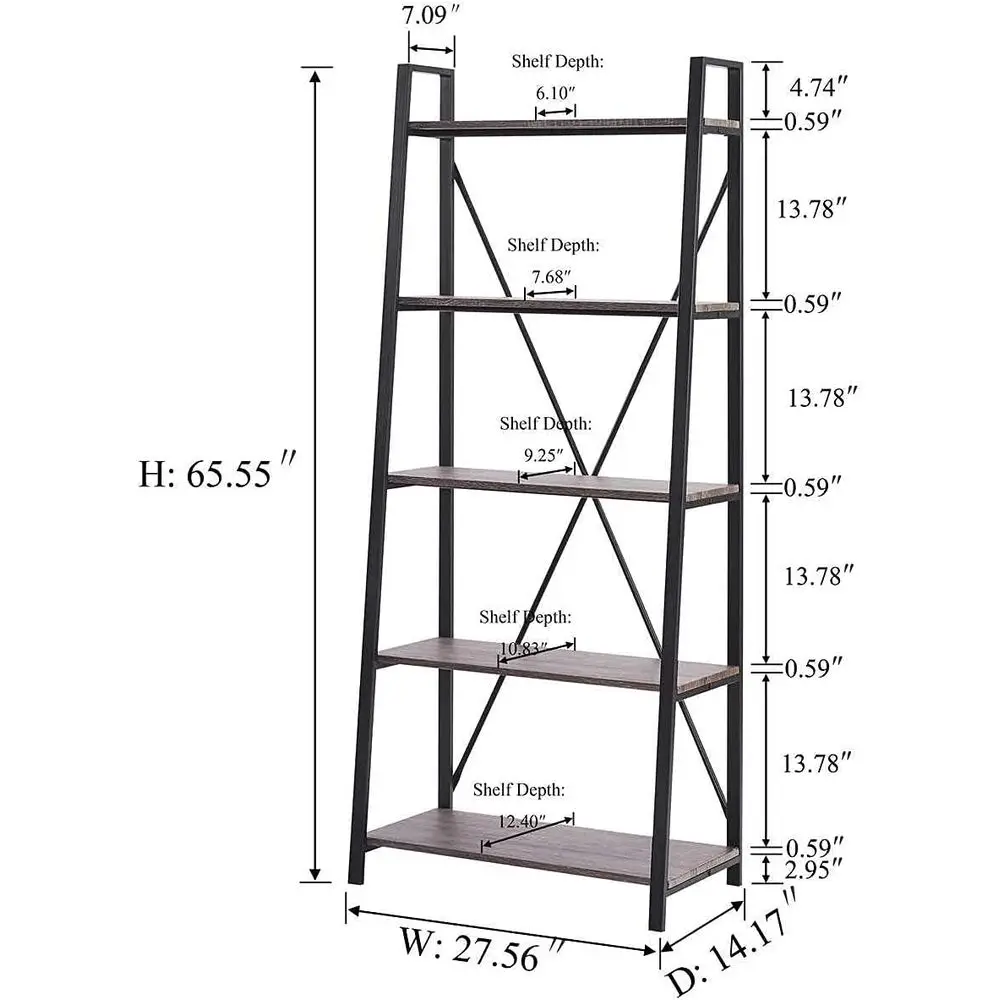 5-stufiges Leiter-Bücherregal, – Bookshelf 5 Tier Bewertung und Preis