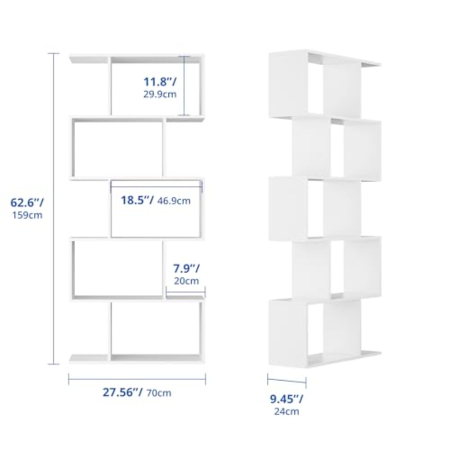 Wohnzimmer-Büro-Bücherregal-Se – Bookshelf 5 Tier Bewertung und Preis