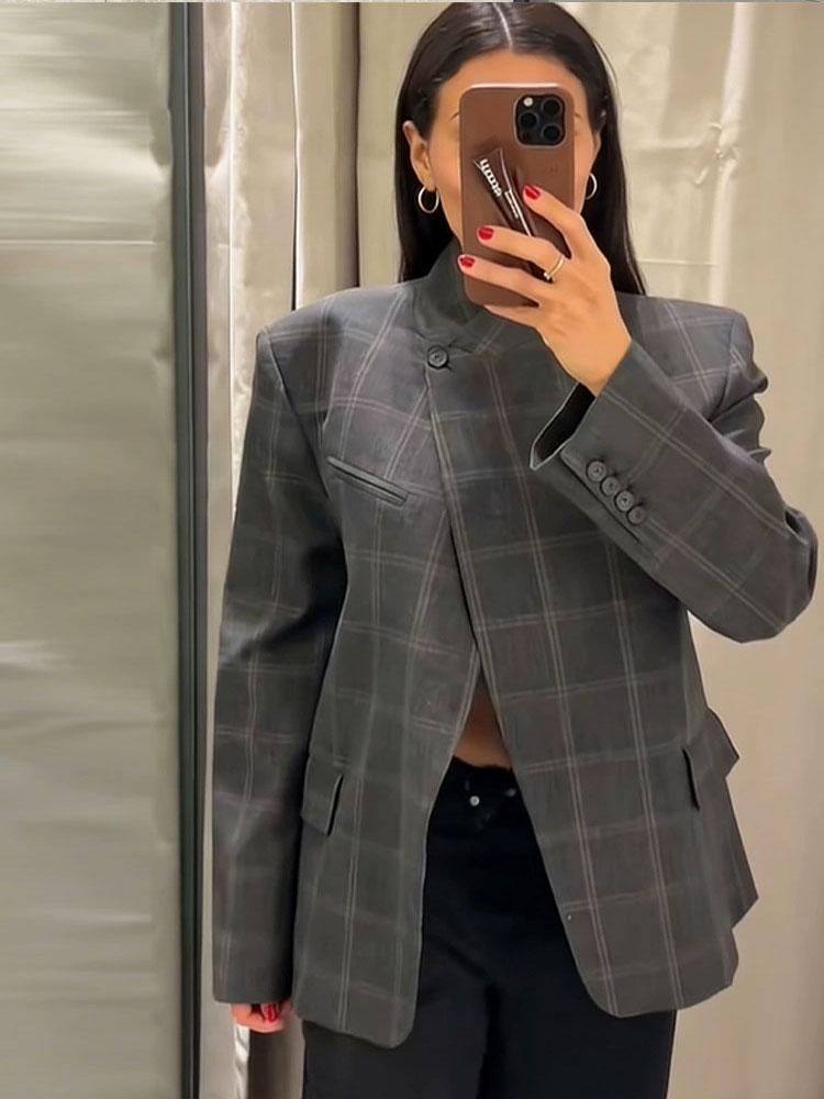 HH 2026 Frühling Karierter Bla – Coat Rack Standing Bewertung und Preis
