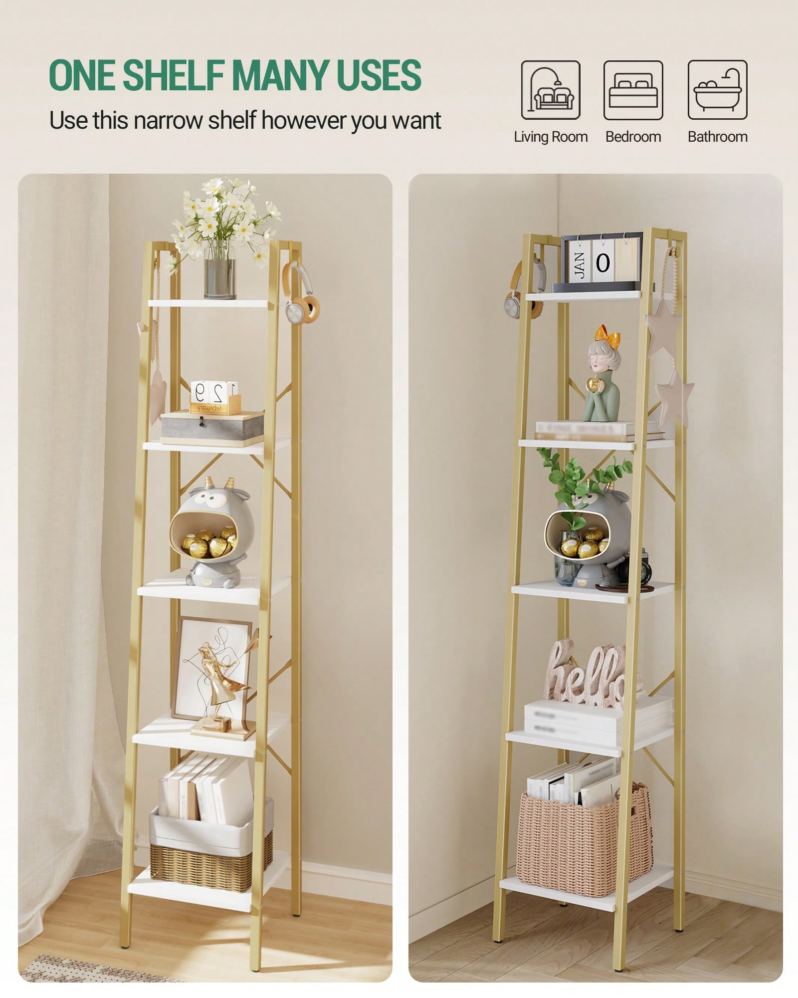 5-stufiges Leiterregal, modern – Bookshelf 5 Tier Bewertung und Preis