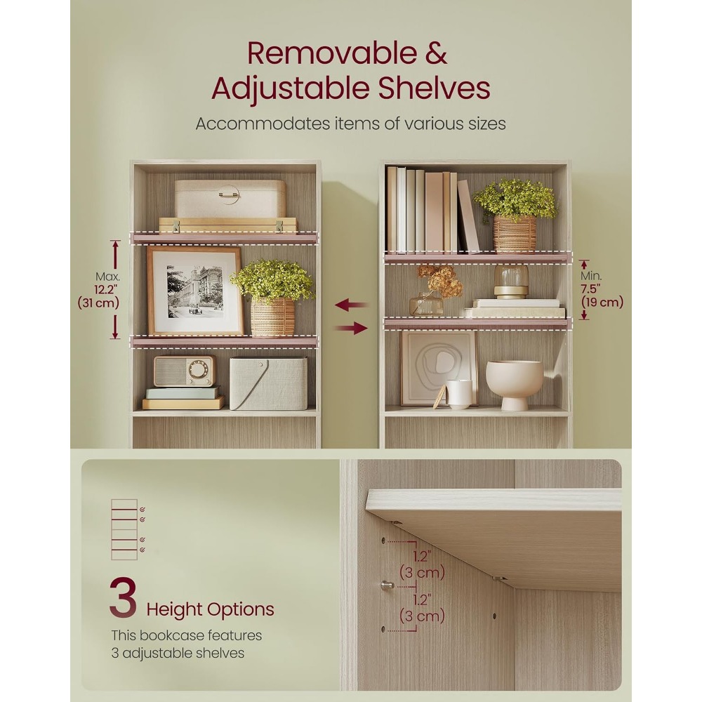 VASAGLE CUSTOS Kollektion - Bü – Bookshelf 5 Tier Bewertung und Preis
