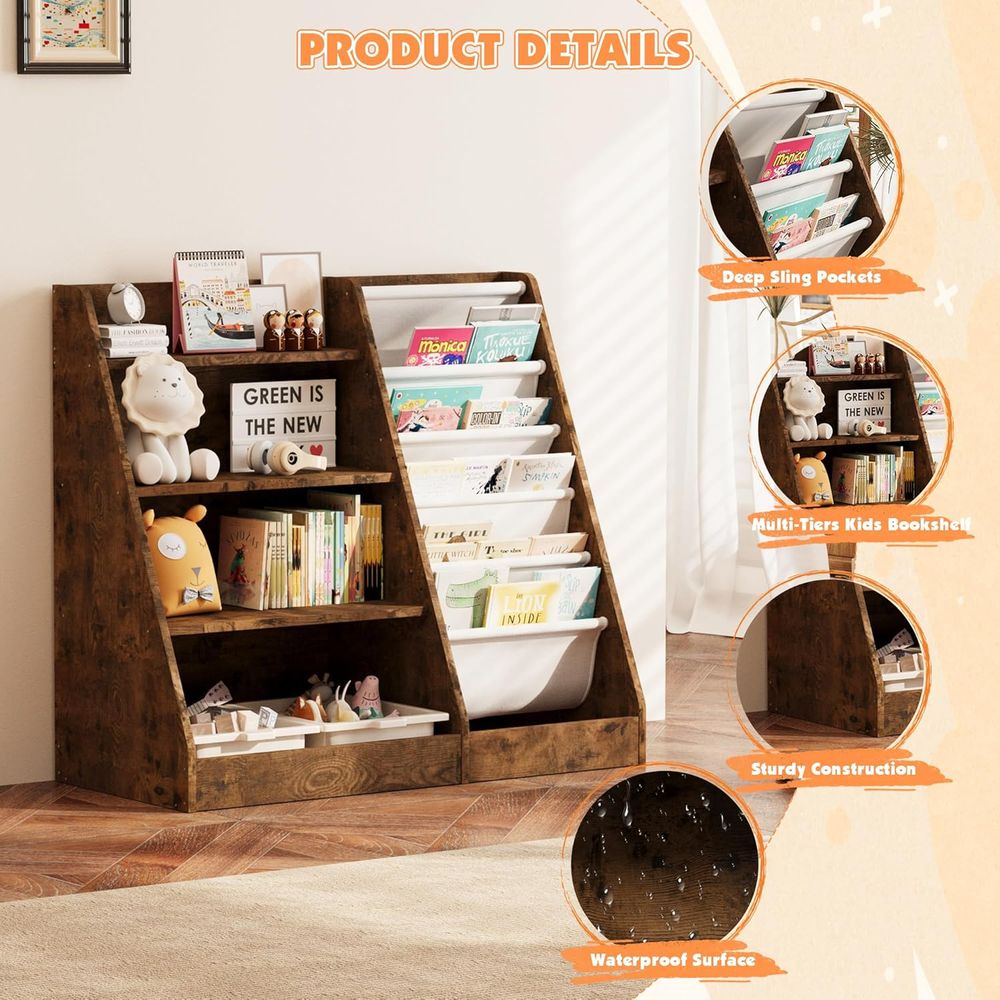 4-stöckiges Holz-Kinderbücherr – Bookshelf 5 Tier Bewertung und Preis